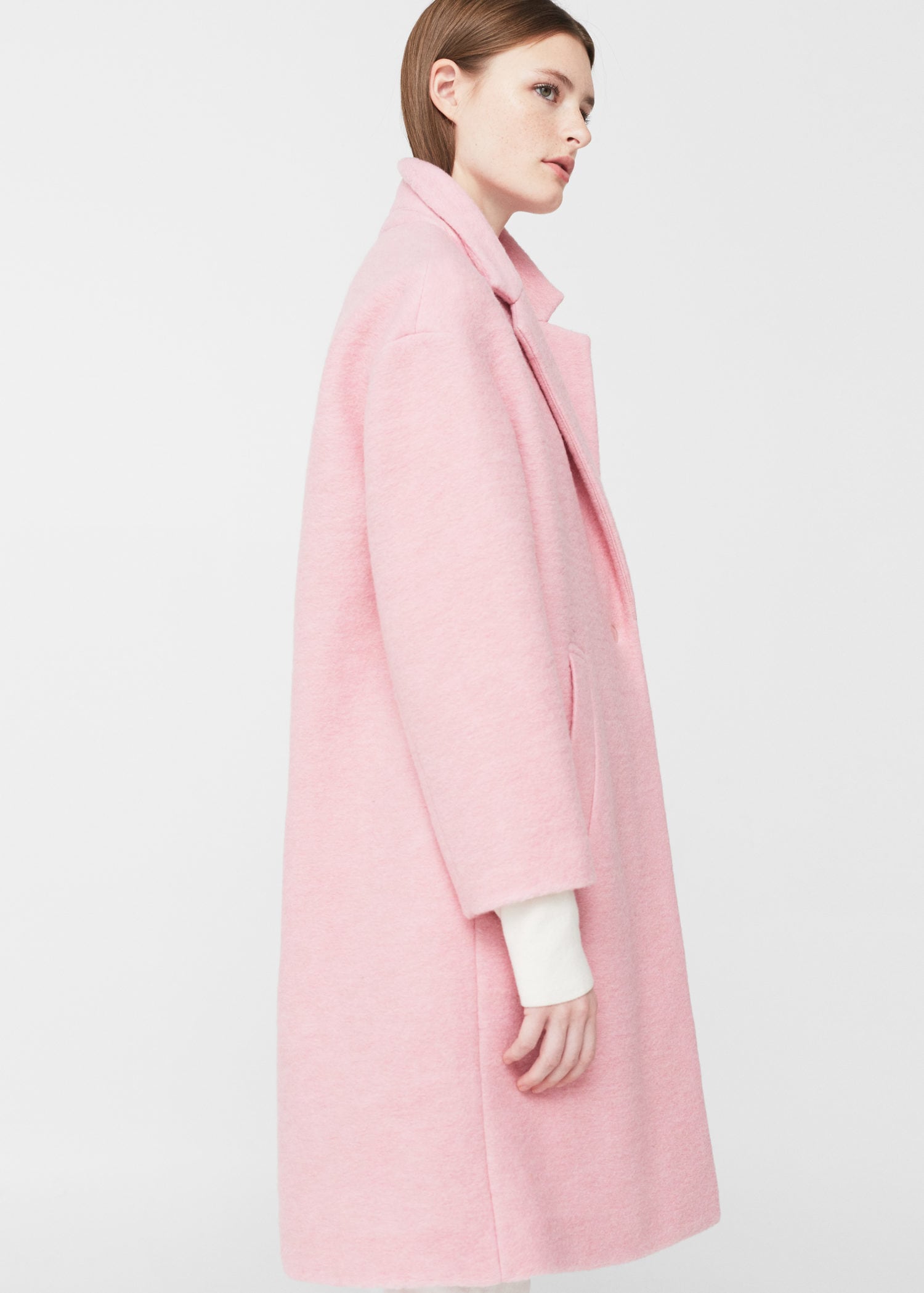 bright pink wool coat